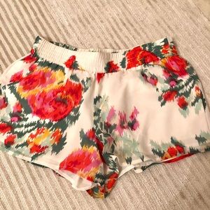Joie floral print silk shorts size XS